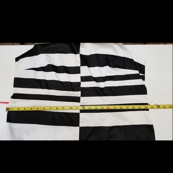 Statement Black and White Striped Sheath Dress - Picture 5 of 7